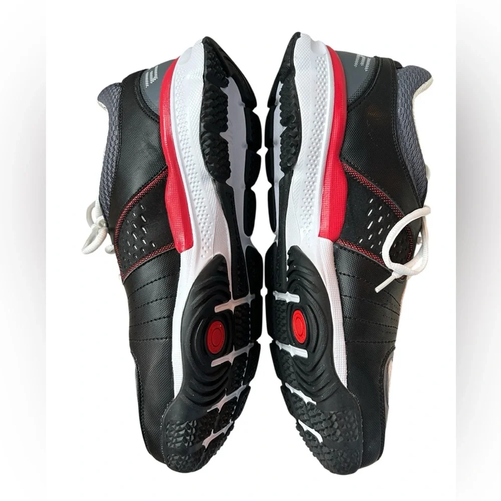 Nike Air Edge Tennis Shoes Mens 12 Black Red White Full Length Air 318041-061
